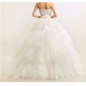 Robe de mariée longue bustier en plumes collection 2015