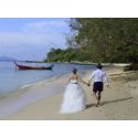 Robe de mariée courte devant + traine
