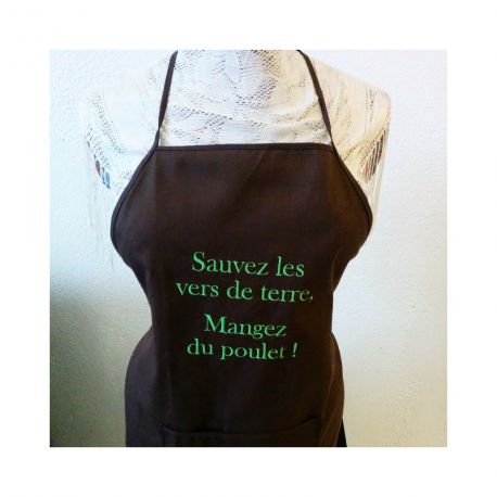 Tablier de cuisine personnalisé avec message