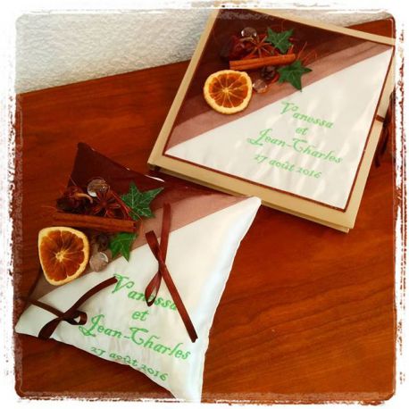 Lot coussin avec livre les épices ton chocolat Lot coussin avec livre les épices ton chocolat