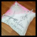 Coussin pour mariage theme anges - ton rose