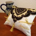 Coussin porte-alliances thème oriental 
